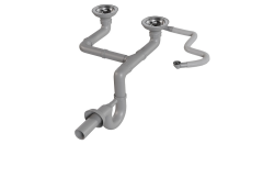 EVİYE SİFON SET ÇİFT GÖZ YUVARLAK TAŞMALI